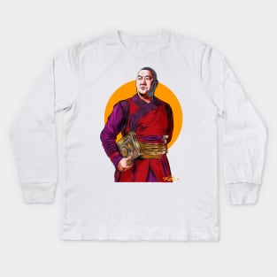 Benedict Wong - An illustration by Paul Cemmick Kids Long Sleeve T-Shirt